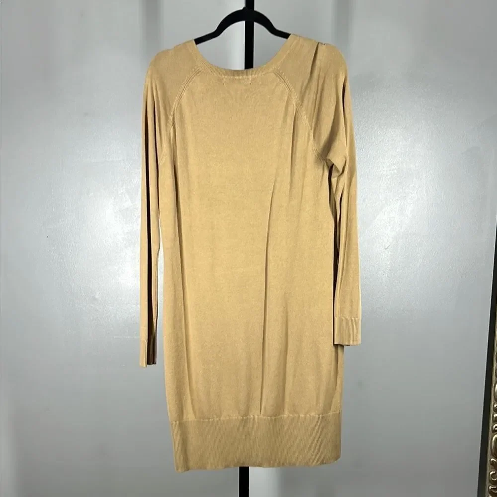 Michael Kors Tan Raglan Sleeve Sweater Dress